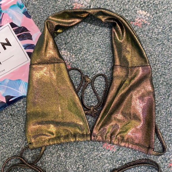 Beautiful Shein metallic green bikini. Never worn - Picture 3 of 5